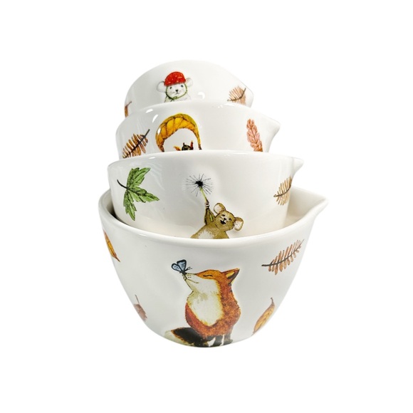 NEW Rae Dunn FALL WOODLAND FOX Measuring Cup Set - Picture 1 of 6